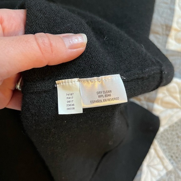 Charter club cashmere black sweater shark bite hem women’s xs - Picture 4 of 10